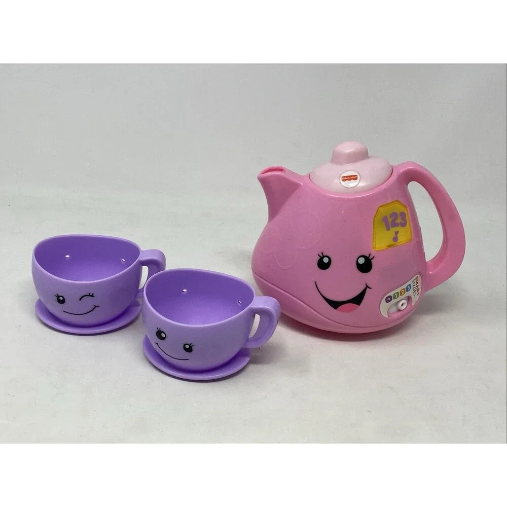 Fisher Price Laugh and Learn Talking Teapot Set Tea for Two Smart Stages Working